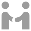 icon image of two people reaching out to each other